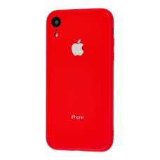 Чехол для iPhone Xr Glass Pastel Color Logo Red