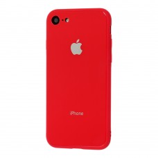Чехол для iPhone 7/8 Glass Pastel Color Logo Red