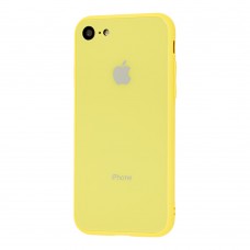 Чехол для iPhone 7/8 Glass Pastel Color Logo Yellow