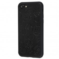 Чехол iPhone 7/8 Mickey Mouse Leather Black