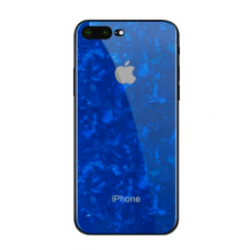 Стеклянный чехол Marble Синий для iPhone 7/8