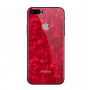 Стеклянный чехол Marble Красный для iPhone 7/8