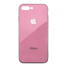Чехол для iPhone 7 Plus/8 Plus Glass Logo Case Pink