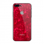 Стеклянный чехол Marble Красный для iPhone 7 Plus/8 Plus