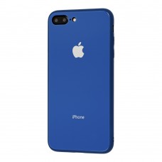 Чехол для iPhone 7 Plus/8 Plus Glass Pastel Color Logo Blue