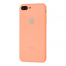 Чехол для iPhone 7 Plus/8 Plus Glass Pastel Color Logo Peach