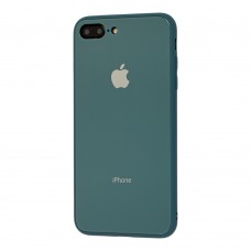 Чехол для iPhone 7 Plus/8 Plus Glass Pastel Color Logo Pine Green