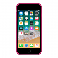 Силиконовый чехол Apple Silicone Case Barbie Pink для iPhone 7/8 с закрытым низом