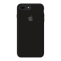 Силиконовый чехол Apple Silicone Case Black для iPhone 7 Plus /8 Plus с закрытым низом