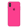 Силиконовый чехол Apple Silicone Case Barbie Pink для iPhone X/Xs с закрытым низом