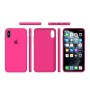 Силиконовый чехол Apple Silicone Case Barbie Pink для iPhone X/Xs с закрытым низом