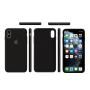 Силиконовый чехол Apple Silicone Case Black для iPhone X/Xs с закрытым низом