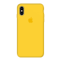 Силиконовый чехол Apple Silicone Case Canary Yellow для iPhone X/Xs с закрытым низом