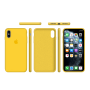 Силиконовый чехол Apple Silicone Case Canary Yellow для iPhone X/Xs с закрытым низом