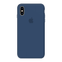 Силиконовый чехол Apple Silicone Case Cobalt Blue для iPhone X/Xs с закрытым низом