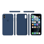 Силиконовый чехол Apple Silicone Case Cobalt Blue для iPhone X/Xs с закрытым низом