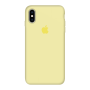 Силиконовый чехол Apple Silicone Case Mellow Yellow для iPhone X/Xs с закрытым низом