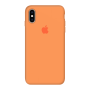 Силиконовый чехол Apple Silicone Case Papaya для iPhone X/Xs с закрытым низом
