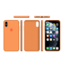 Силиконовый чехол Apple Silicone Case Papaya для iPhone X/Xs с закрытым низом