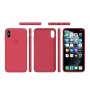 Силиконовый чехол Apple Silicone Case Red Raspberry для iPhone X/Xs с закрытым низом