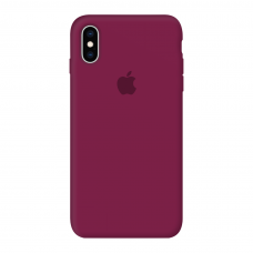 Силиконовый чехол Apple Silicone Case Rose Red для iPhone X/Xs с закрытым низом