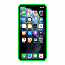 Силиконовый чехол Apple Silicone Case Uran Green для iPhone X/Xs с закрытым низом