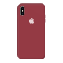 Силиконовый чехол Apple Silicone Case Deep Red для iPhone Xs Max с закрытым низом