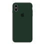 Силиконовый чехол Apple Silicone Case Forest Green для iPhone Xs Max с закрытым низом