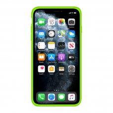 Силиконовый чехол Apple Silicone Case Juicy Green для iPhone Xs Max с закрытым низом