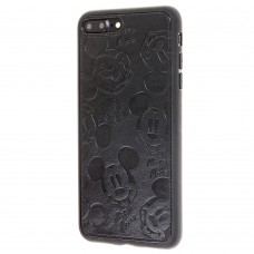 Чехол iPhone 7 Plus/ 8 Plus Mickey Mouse Leather Black