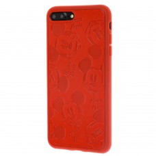 Чехол iPhone 7 Plus/ 8 Plus Mickey Mouse Leather Red