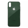 Чехол для iPhone Xs Max Glass Logo Case Green