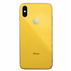Чехол для iPhone Xs Max Glass Logo Case Yellow