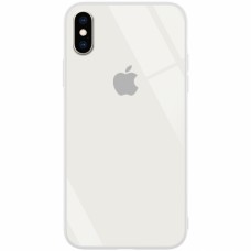 Чехол для iPhone Xs Max Glass Full Color Logo Case White