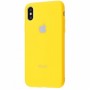 Чехол для iPhone Xs Max Glass Full Color Logo Case Yellow