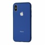 Чехол для iPhone Xs Max Glass Pastel Color Logo Blue