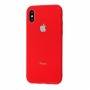 Чехол для iPhone Xs Max Glass Pastel Color Logo Red