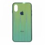 Чехол для iPhone Xs Max Glass Shine Green