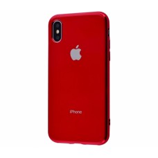 Silicone Logo Case для iPhone Xs Max Red