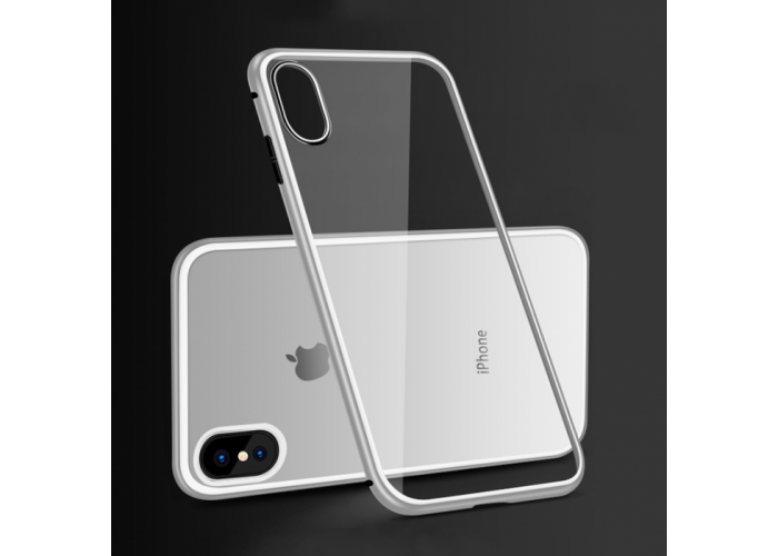 Чехол Magnetic для iPhone Xs Max Серебристый