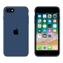 Силиконовый чехол Apple Silicone Cobalt Blue для iPhone SE 2 с закрытым низом