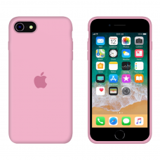 Силиконовый чехол Apple Silicone Pink для iPhone SE 2 с закрытым низом