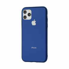 Чехол для iPhone 11 Pro Glass Pastel Color Logo Blue