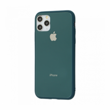 Чехол для iPhone 11 Pro Glass Pastel Color Logo Pine Green