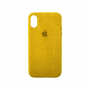 Стильный чехол Alcantara Full Cover Yellow для iPhone 11 Pro Max