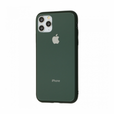 Чехол для iPhone 11 Pro Max Glass Pastel Color Logo Forest Green