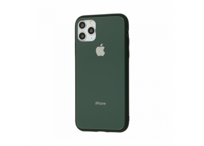 Чехол для iPhone 11 Pro Max Glass Pastel Color Logo Forest Green