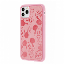Чехол iPhone 11 Pro Max Mickey Mouse Leather Pink