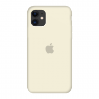 Силиконовый чехол c закрытым низом Apple Silicone Case Antique White для iPhone 11