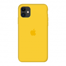 Силиконовый чехол c закрытым низом Apple Silicone Case Canary Yellow для iPhone 11